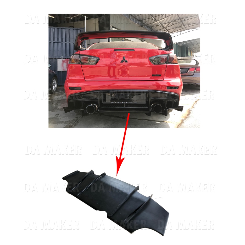 UNIVERSAL EVO X VARIS REAR DIFFUSER EVO X V1 REAR DIFFUSER Shopee