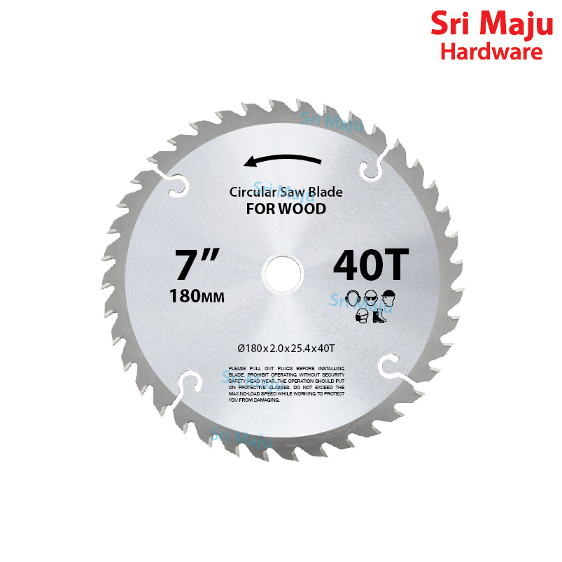 Maju 7 X 40t Quality Wood Cutting Circular Saw Blade For Angle Grinder Amy Gks 180 Mata Potong Kayu 180mm 40 Teeth Shopee Malaysia