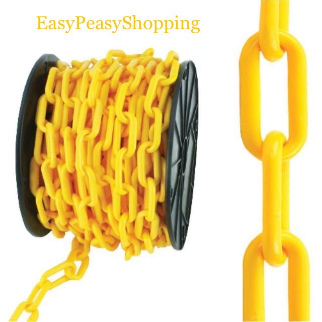 1 Meter Pvc Plastic link Chain (RED,YELLOW,WHITE) / Rantai Plastik