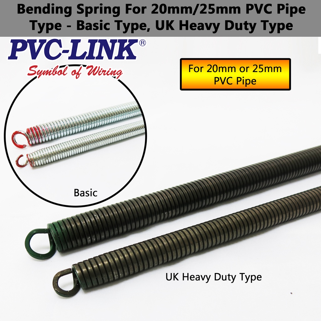 PVCLINK/UK Heavy Duty Bending Spring For 20mm/25mm PVC Pipe (Silver