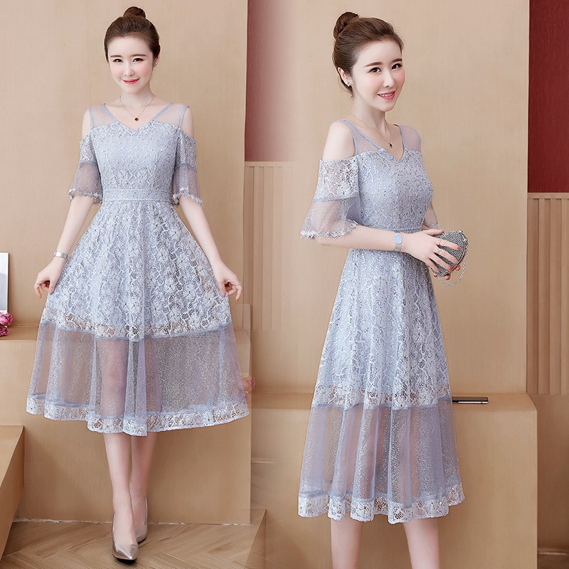 ladies lace midi dress