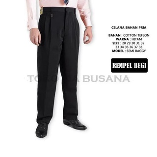 Newest Plain Black Color Men's Office Pants Model Baggy Begy Twiss Material