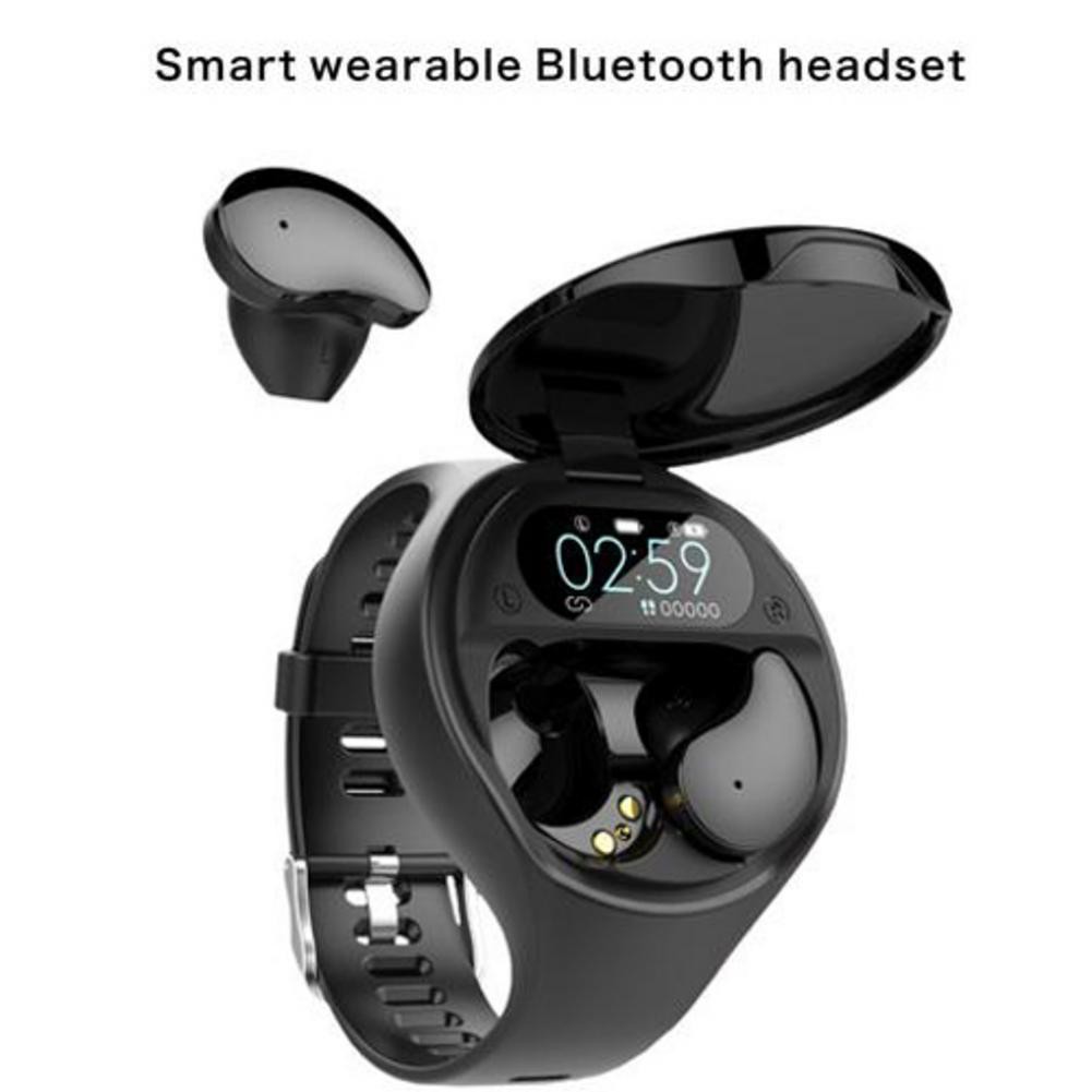 2020 New Smart Band Watch Bracelet With Bluetooth Headset Headphones Waterproof Wristband Smartwatch Tws Earphone | Shopee Malaysia