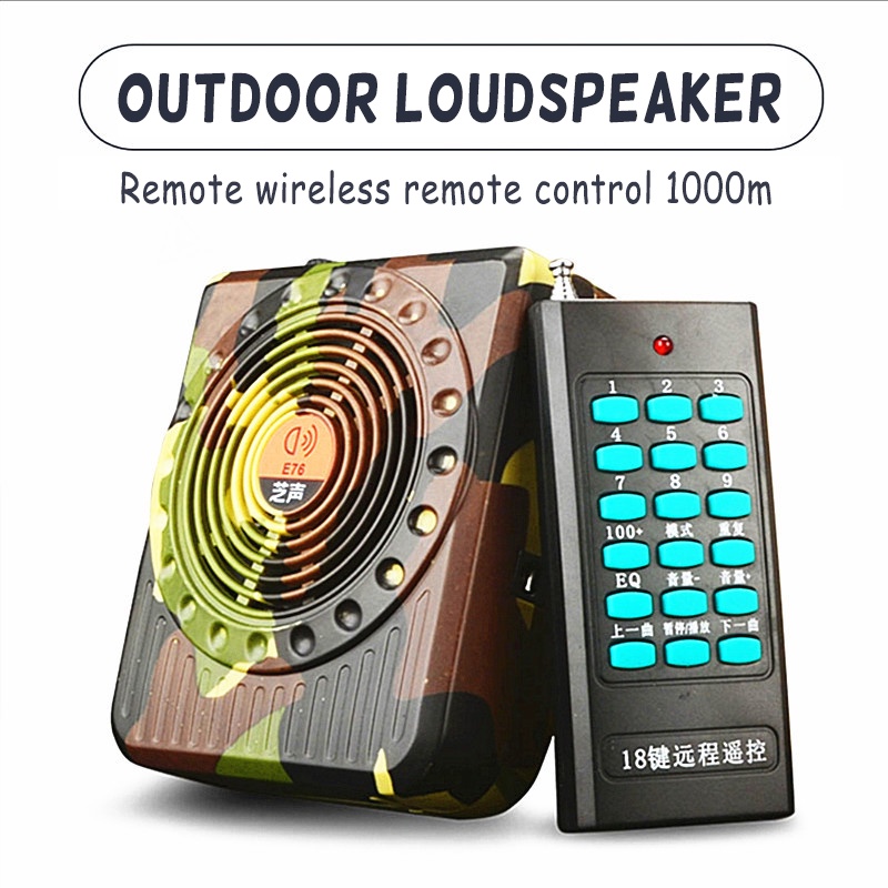 E76 35outdoor Speaker Bird Caller Amplifier Sound Decoy Player Remote Control