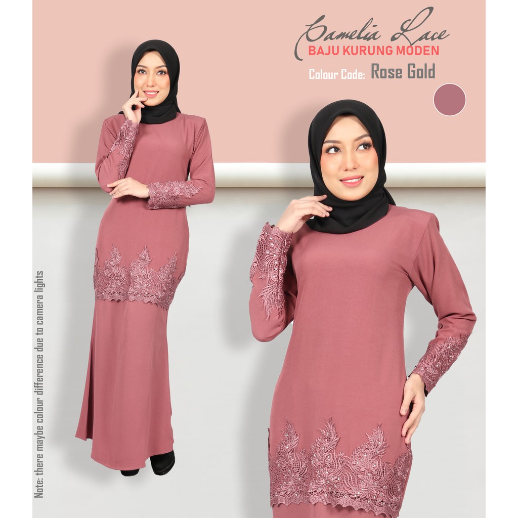 Kurung Moden With Lace Batu 15 Warna Shopee Malaysia