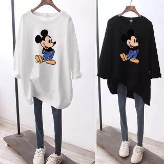 M 5XLSaiz Besar T shirt Mickey Mouse Jenis Lengan Panjang 
