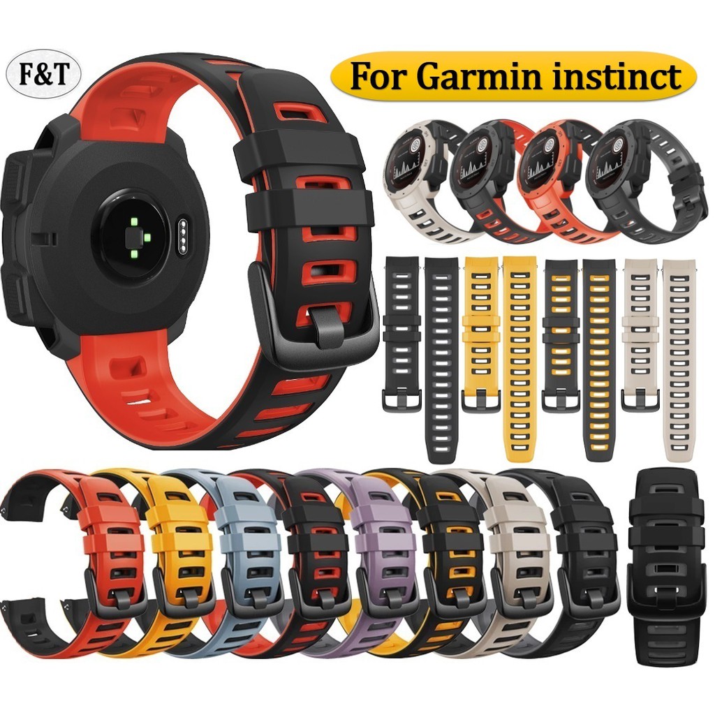 New Garmin Instinct Strap Smartwatch Double Color Silicone Sport ...