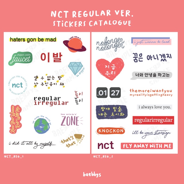 nct regular ver sticker shopee malaysia