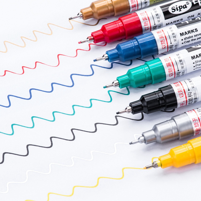 Metallic Marker Extra Fine Point Paint Marker Non-toxic Permanent Marker Pen,  8 Colors 0.7mm