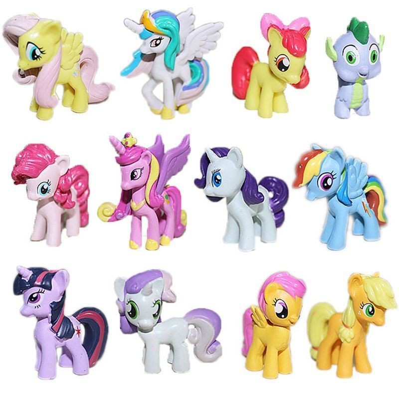 Details about   My Little Pony Figures Toys Mini Unicorn Fluttershy Rainbow Dash 12PC Bundle Set