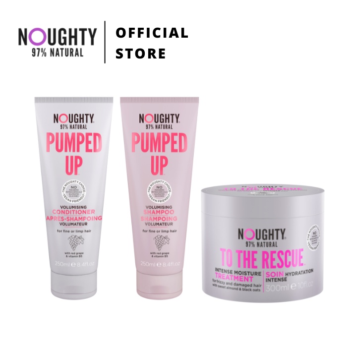Noughty Pumped Up X Treatment Set (Shampoo + Conditioner + Hair Mask