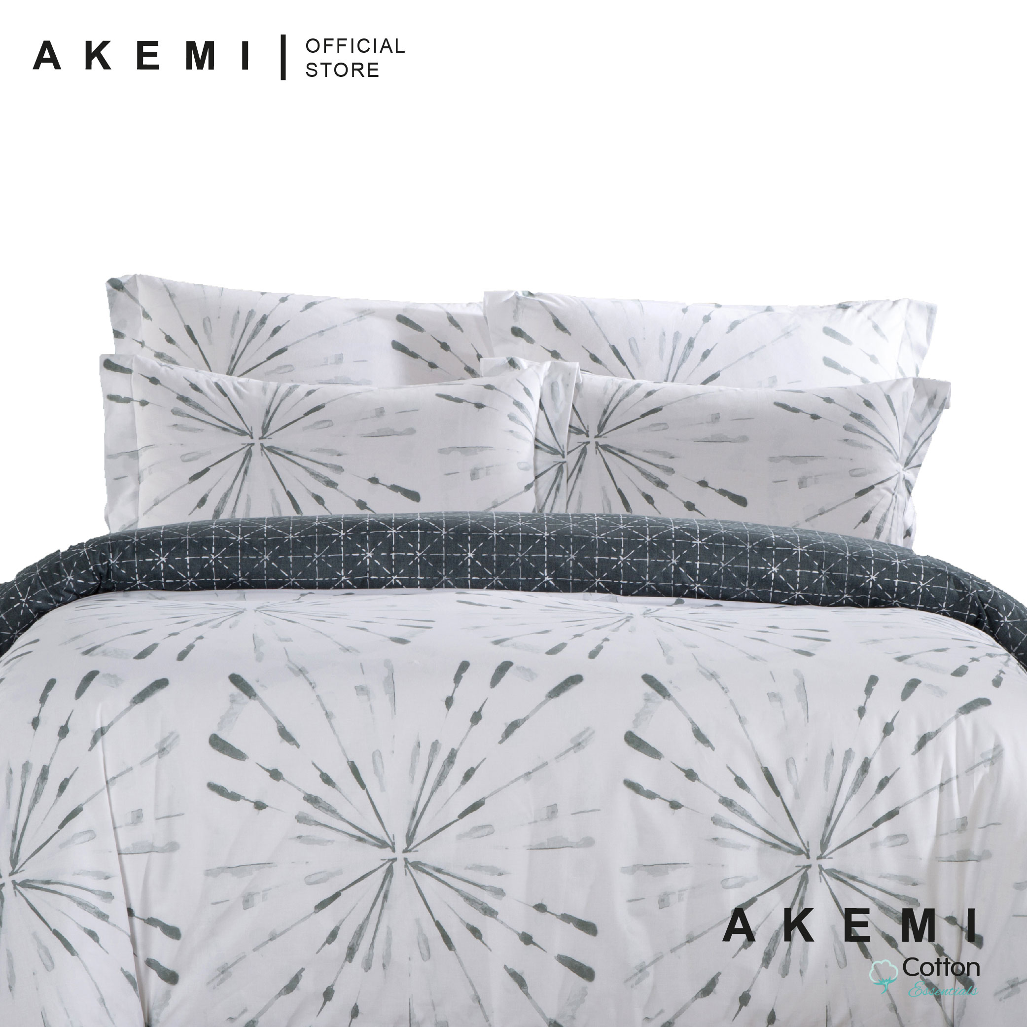 AKEMI Cotton Essentials Fitted Bedsheet Set 650TC (At Home Bliss
