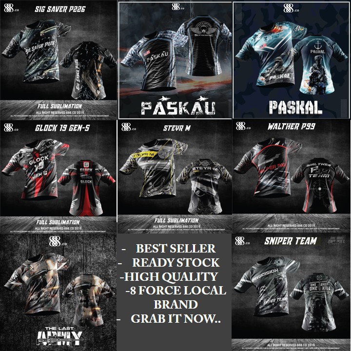 Baju Tentera Polis Tactical T Shirt Baju Sublimation Ready Stock Police Askar Sniper Army Baju Taktikal Shopee Malaysia