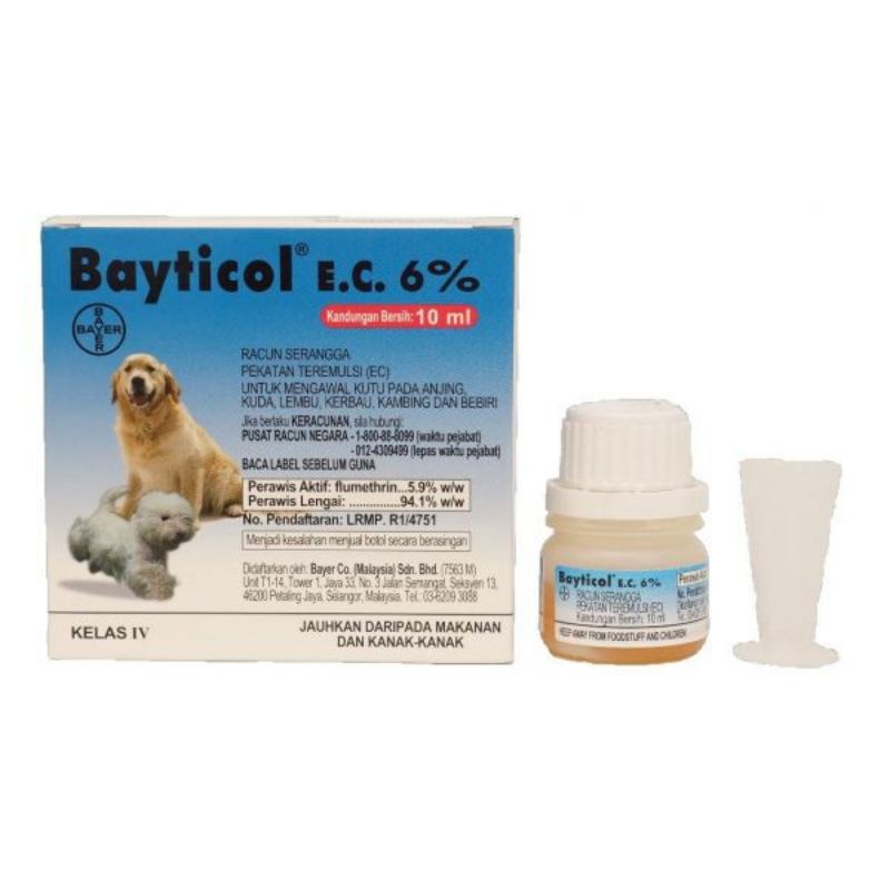 Bayticol Wash EC 6% Tick Prevent 10ml-Pet Tick Prevent-Dog - Cat -Tick ...