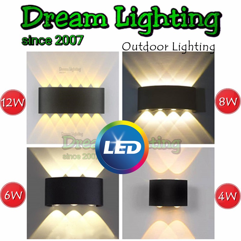 Dream Lighting / Outdoor Waterproof Up Down Wall Light wall lamp Courtyard Exterior Wall Decoration Lamp Lampu Dinding