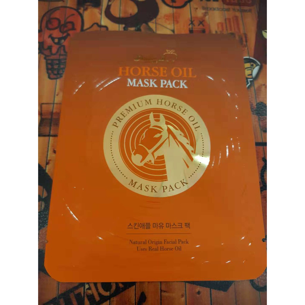 SkinApple Horse Oil Mask from Korea Shopee Malaysia