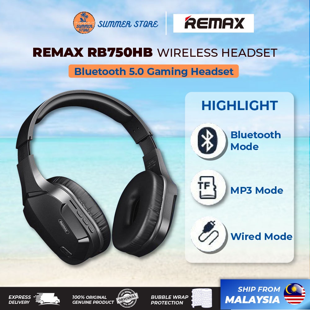 REMAX RB-750hb Headphone Bluetooth Headset Wireless Gamming Over-Ear Headphones HiFI With Bluetooth 5.0