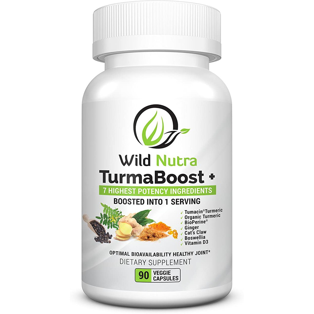 Wild Nutra TurmaBoostCats Claw & Turmacin® Tumeric Curcumin Supplement