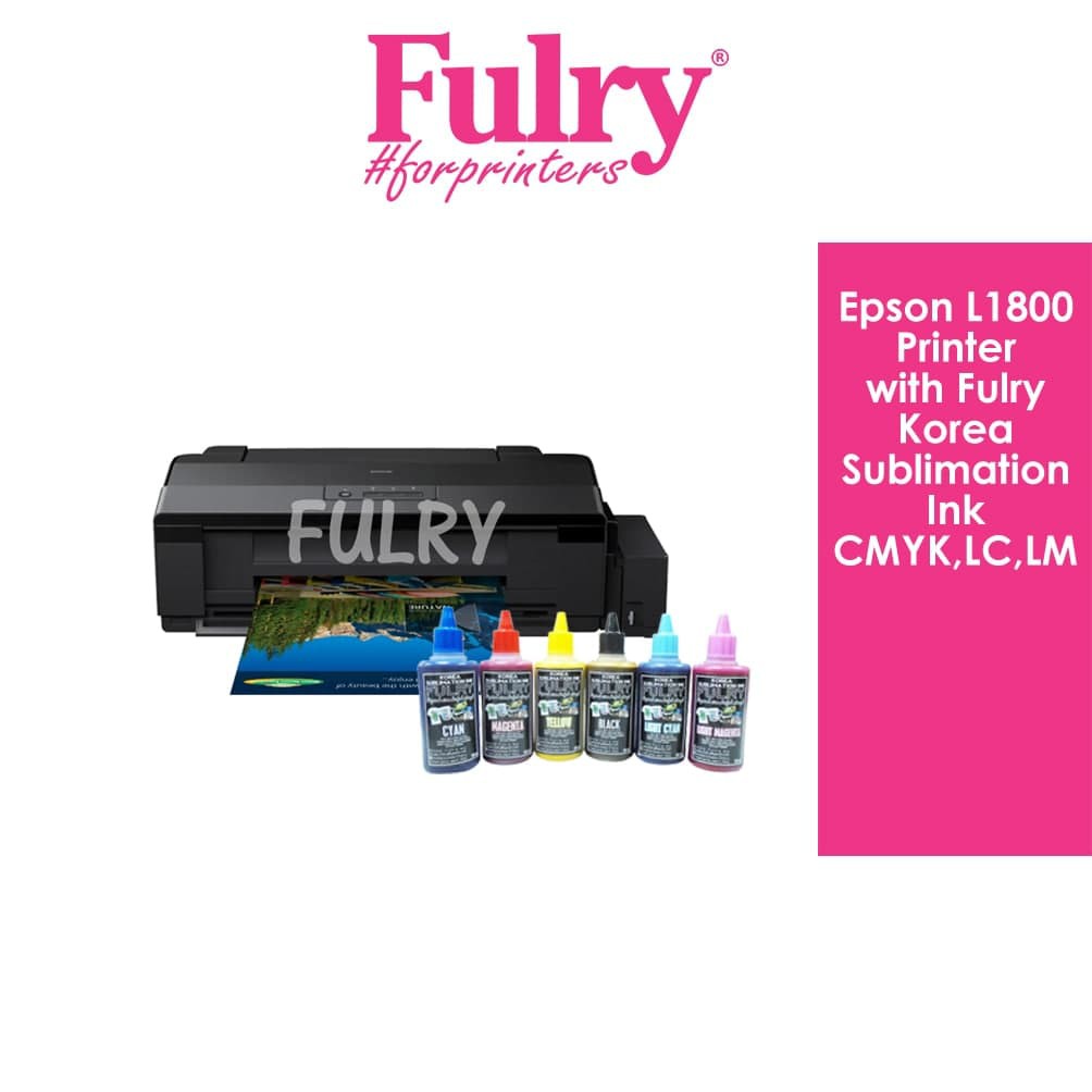 Epson L1800 Printer With Sublimation Ink Cmyklmlc Shopee Malaysia 9584