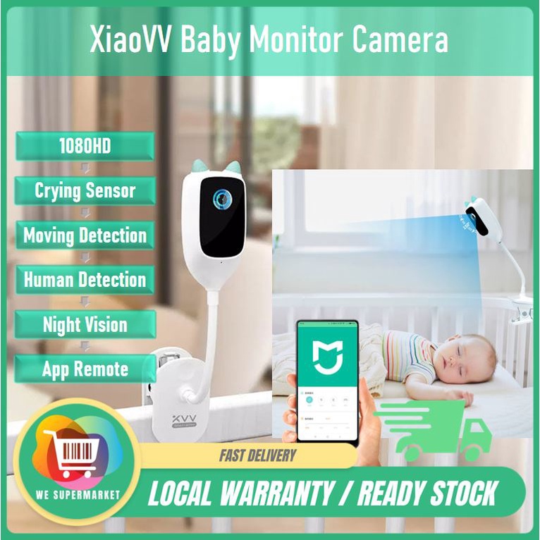 Xiaomi XiaoVV Smart WiFi Baby Monitor C1 1080P IP Camera Baby Infants Sleep Care Crying Alarm Push Infrared Night Vision