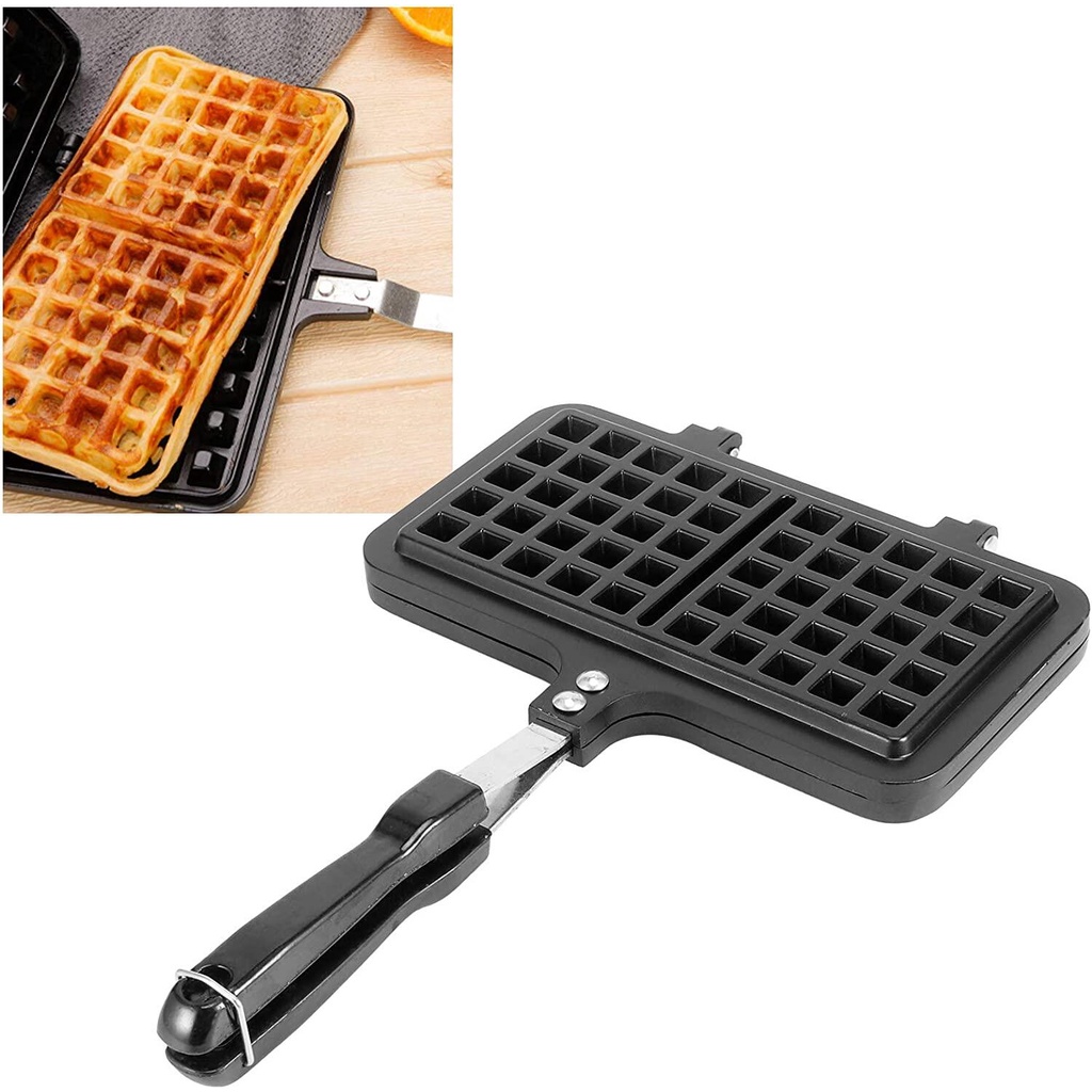 Double Head Waffle Pan Waffle Mold Breakfast Maker Non-Stick Belgian Waffle Maker Household Kitchenware Waffle Maker