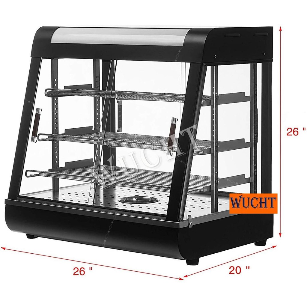 Wucht 26 Commercial Countertop Food Warmer Display Case For Restaurant Heated Cabinet Shopee Malaysia