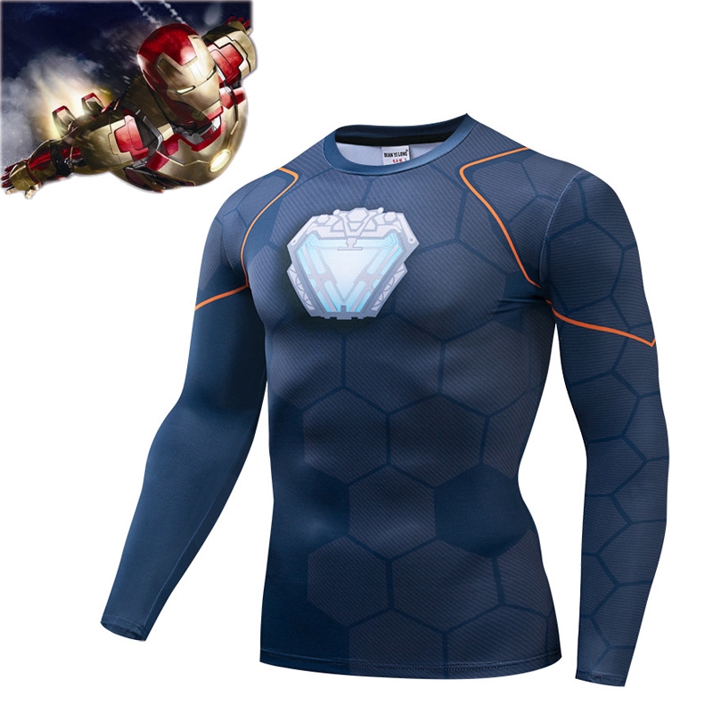 The Avengeers Iron Man T Shirt 3d Printed Long Sleeve Tony Stark Tees Men Sport Tight Tops Shopee Malaysia