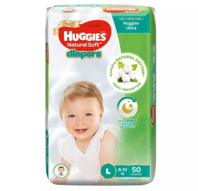 Huggies Ultra Natural Soft Tape Diaper 