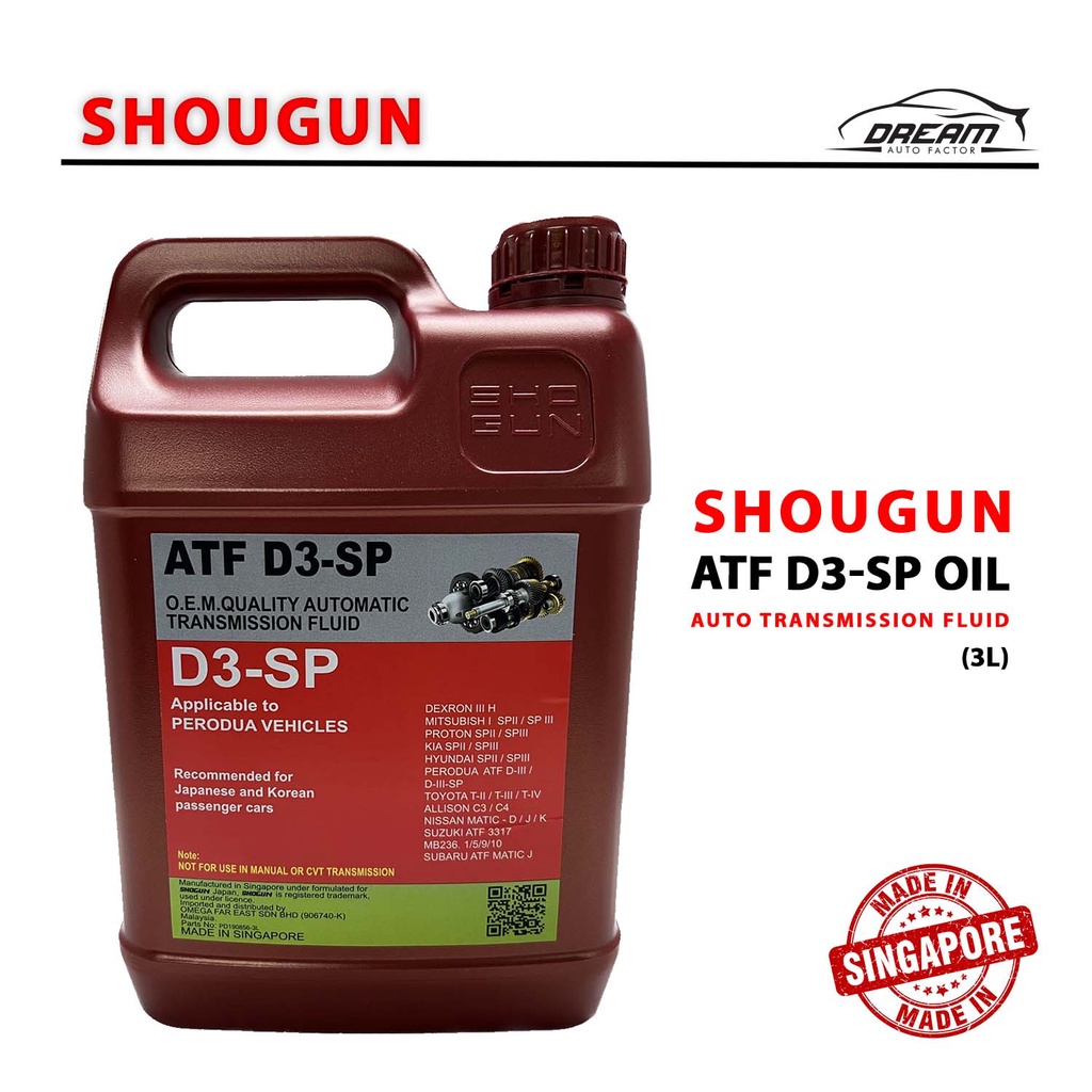 Shogun ATF D3SP SP3 Gear Oil Transmission Fluid Perodua Myvi Alza