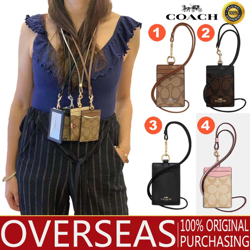 Coach ID Card Holder Lanyard Printing PVC Work Pass ID Card Holder Neck