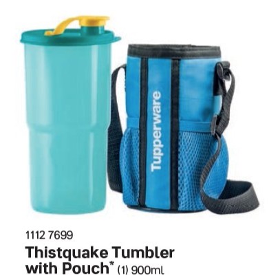 Tupperware Water Bottle Tumbler 900ml (Thirstquake Tumbler with Pouch)