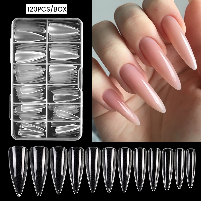 1 Bag White Clear Full/Half Cover Sculpted False Nail Tips For Gel Nails  Extension French Fake Nail Tips Mold | Shopee Malaysia