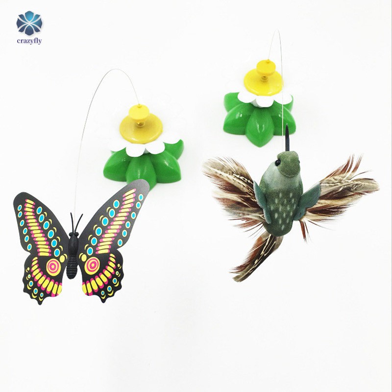 Funny Pet Toy Electric Rotating Bird/Butterfly Rod Pet Cat Kitten Teaser Play Toys
