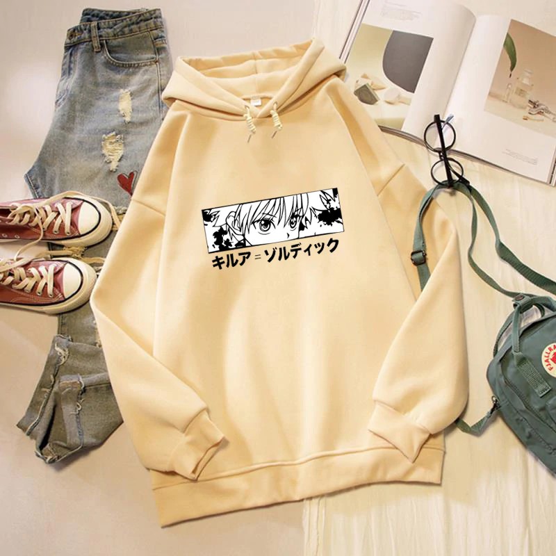 hunter x hunter print anime hoodie sweatshirt hoodies cute hip hop kawaii  harajuku oversized tops clothes pullover coat