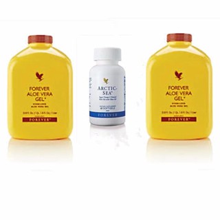 FOREVER LIVING ALOE VERA GEL X2 & ARCTIC SEA X1  Shopee 