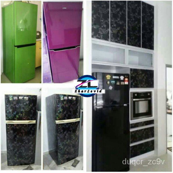 Wallpaper Sticker Glossy Tampal Pintu Kabinet Dapur Furniture Metallic Plain Kilat Wall Paper Perabut Peti Ais Sejuk Set Shopee Malaysia
