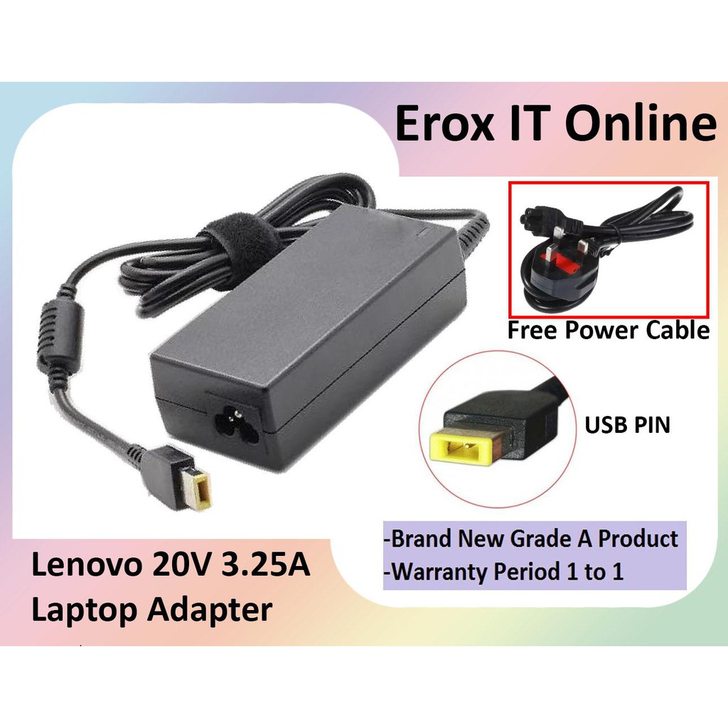 Replacement Ac Charger For Lenovo Thinkpad Yoga 260 v 3 25a Usb Shopee Malaysia