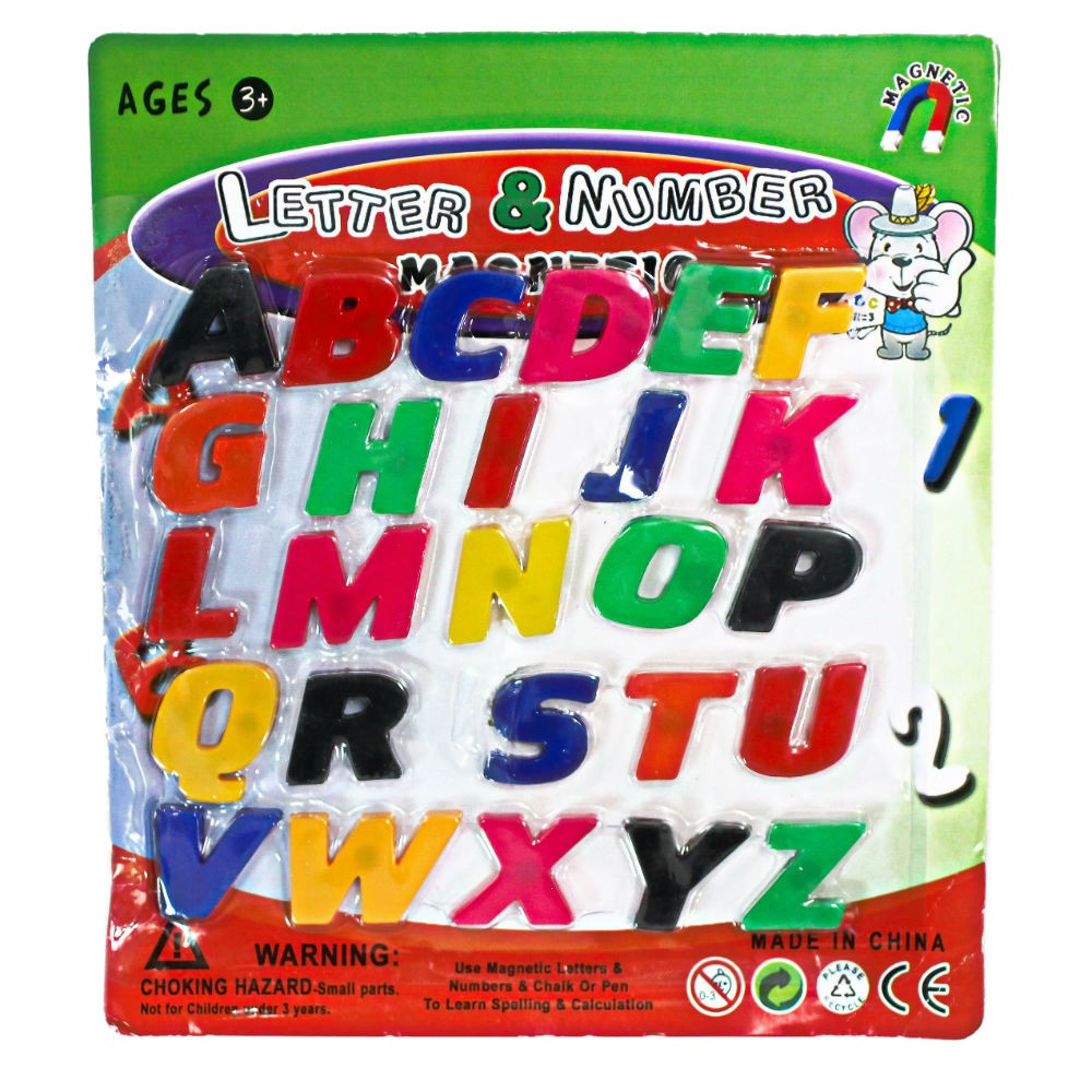 Fridge Magnet Magnetic Alphabet Letter Number Kids Learning Fun Toy Coloured Set 