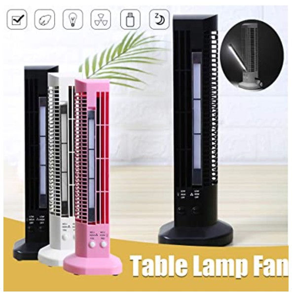 USB Tower Fan & Light 2 In 1 Cooling Fan + Led Creative Folding Table
