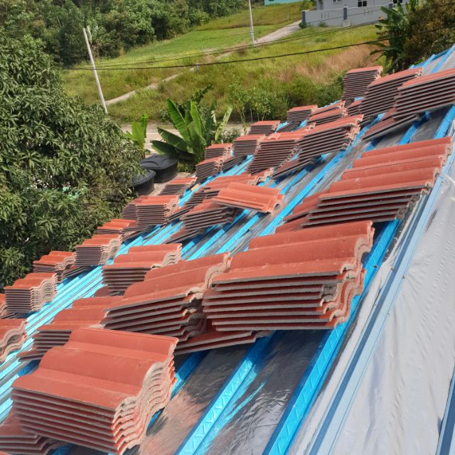 supply roof tiles pasang membekal atap genting  monier 