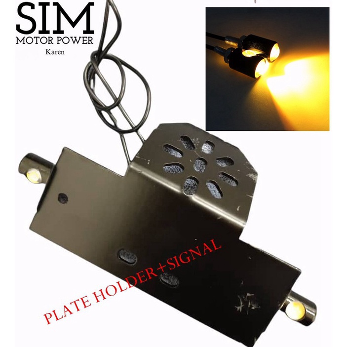 Motorcycle License Plate Bracket Taillight Fixed Folding Number Plate