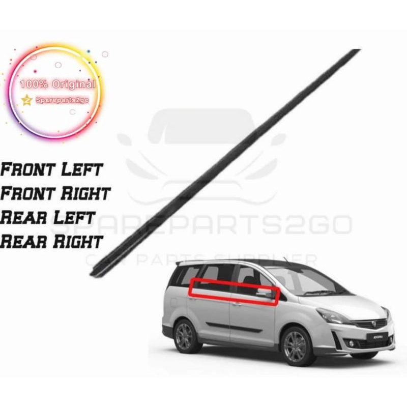Proton Exora Door Glass Outer Moulding Shopee Malaysia
