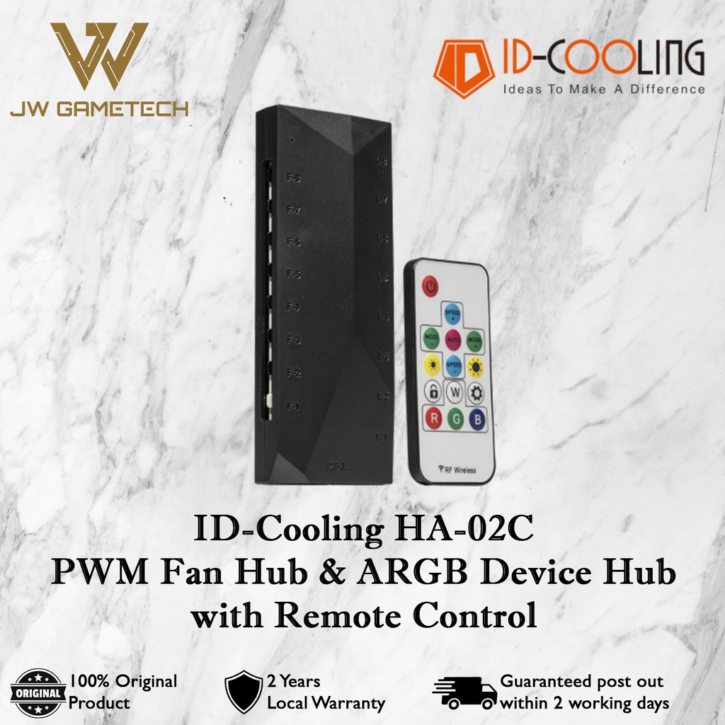 IDCooling HA02C Fan Hub ARGB Device Hub with Remote Control Shopee Malaysia