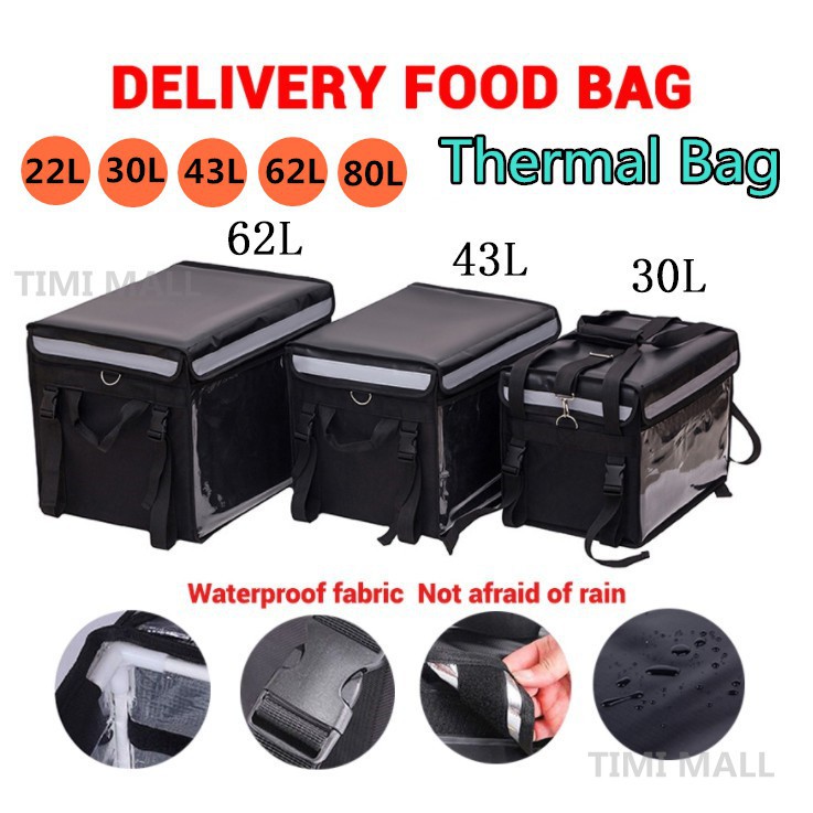 [Ready Stock] food delivery bag 80L thermal bag waterproof delivery box