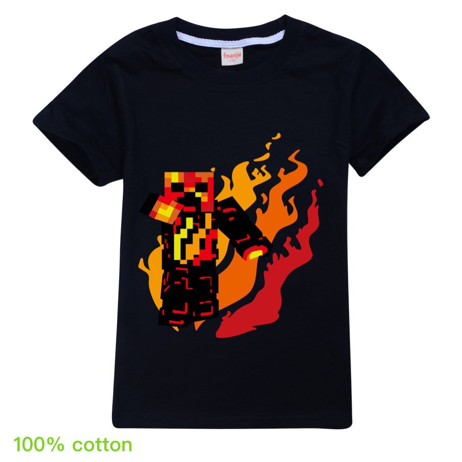 Prestonplayz Youtube Kids Boys Gamer Preston Playz Style T Shirts For Girls Children Fire Logo Print Roblox Tops Shopee Malaysia - preston roblox character