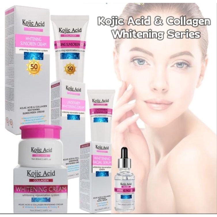GUANJING Kojic Acid & Collagen Whitening Face Cream Face Serum ...
