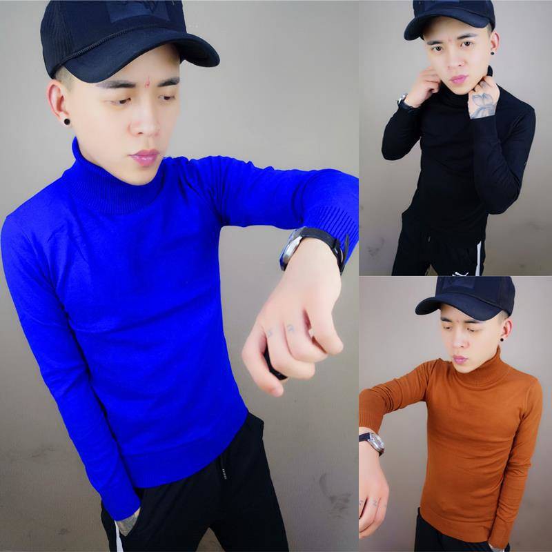 Buy Ready Stock Baju Raya Lelakiblouse Murah Kemeja Lengan Pendek Lelaki Kuaishou Celebrity Turtleneck Sweater Men S Long Sleeved Net Red Social Spirit Guy Tight Fitting Stretch Warm Bottoming Sweater Seetracker Malaysia