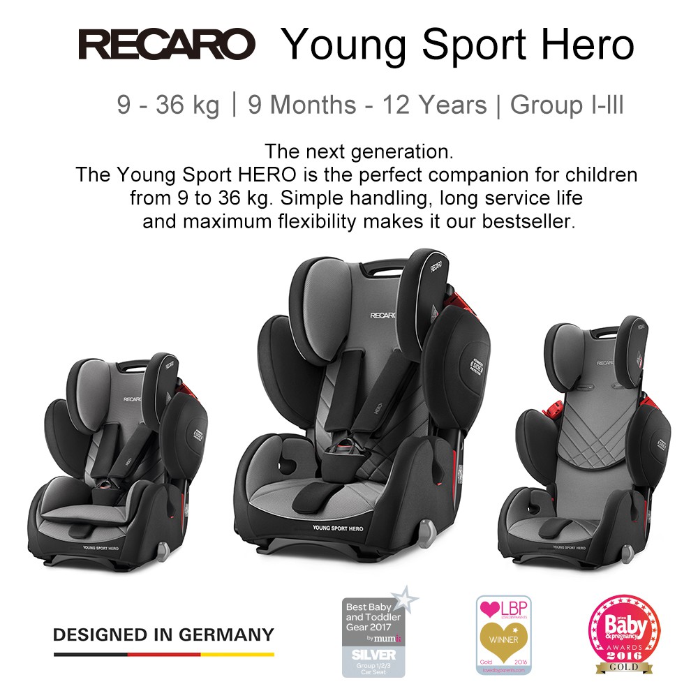 A picture of Recaro Young Sport HERO Booster Car Seat