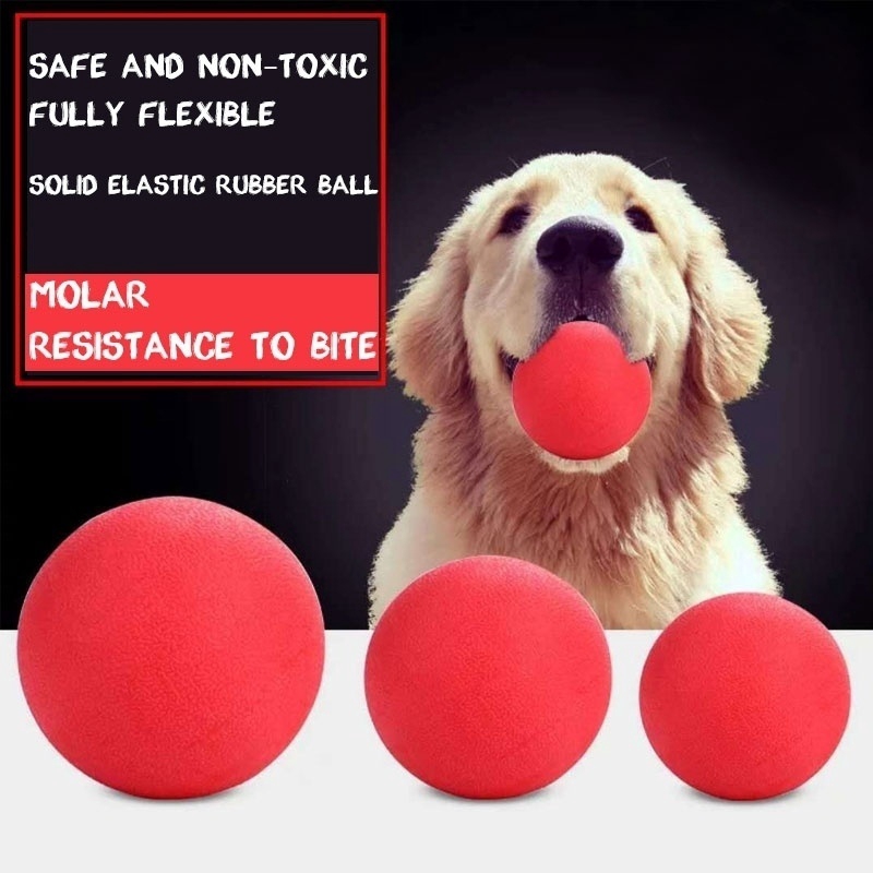 solid rubber dog ball