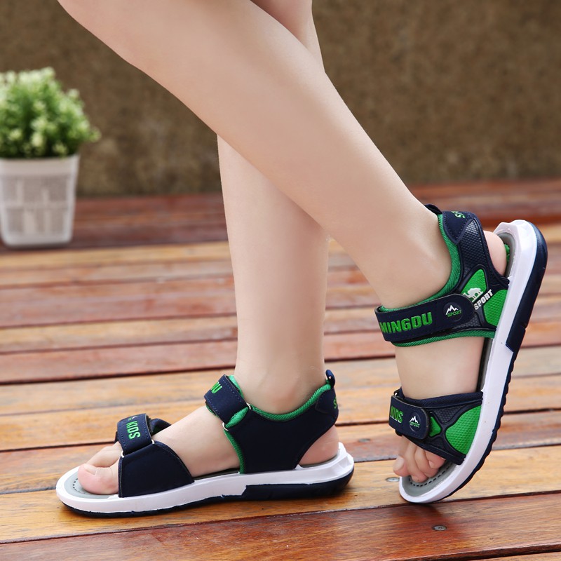 boys in sandals